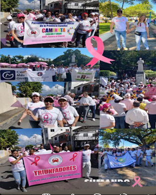 Collage de la caminata Salud y Vida contra el cáncer